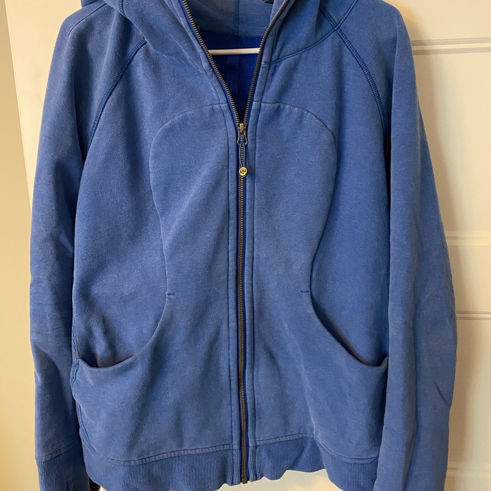 Lululemon Full Zip Blue Scuba Hoodie.